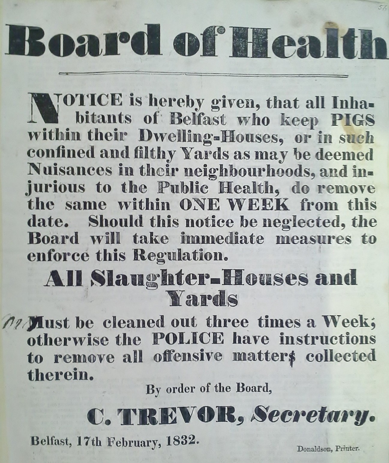 Bound volume of cuttings relating to cholera in Belfast, Royal College of Physicians Ireland